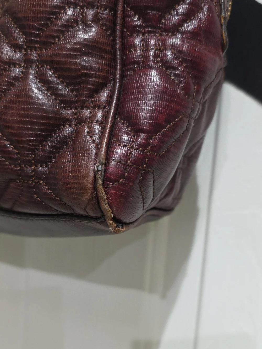 Kate Spade Quilted Leather Satchel - Deep Brown